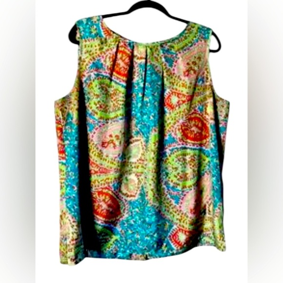 Talbots Multicolor Paisley Tank Top - Picture 6 of 8